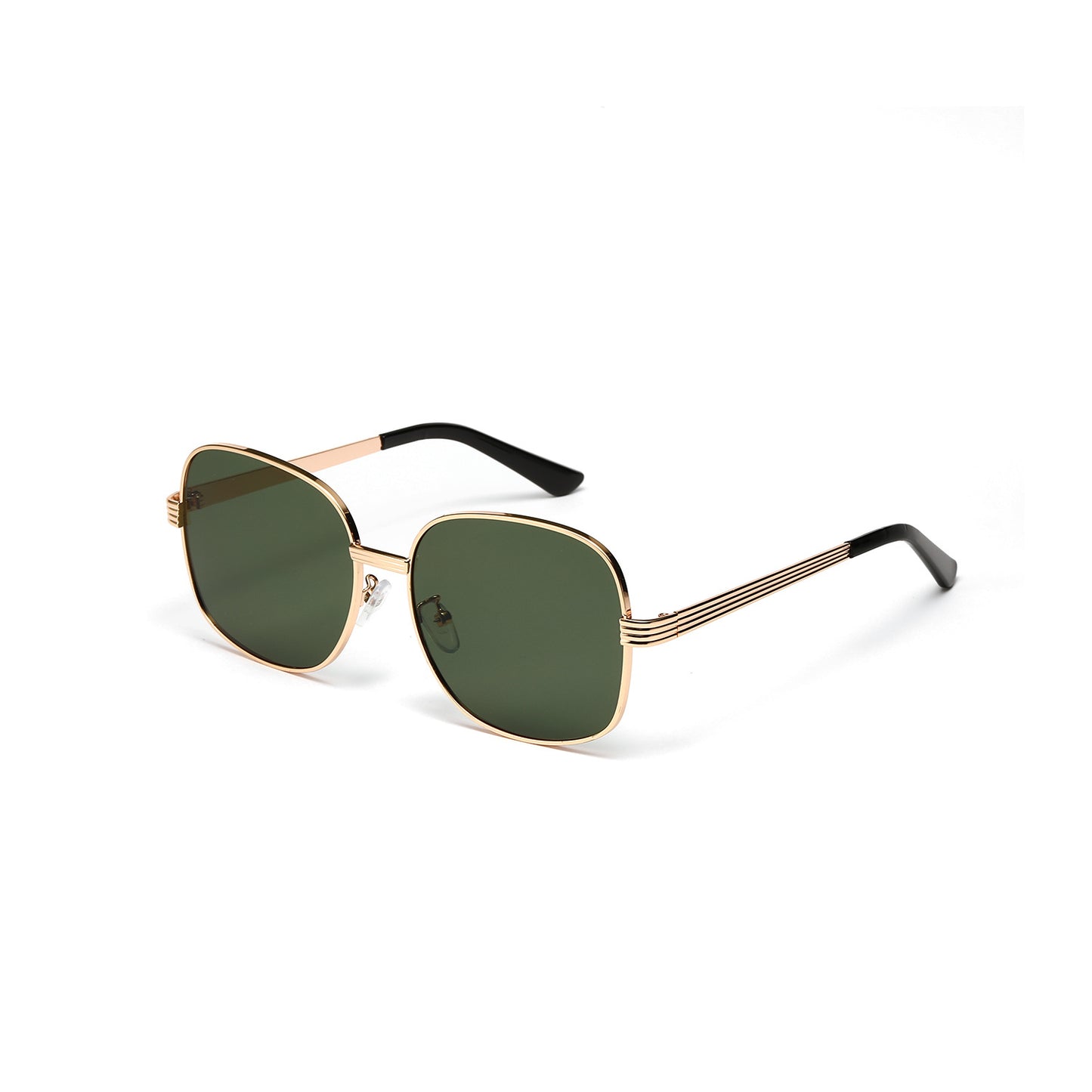 Damen modische kantige Sonnenbrille mit luxuriösem goldenen Rahmen Brehn