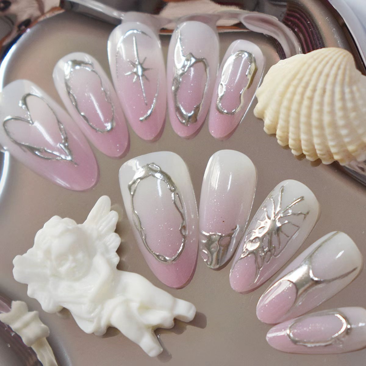 Premium Floral 3D Nagelkunstverlängerungen Brehn