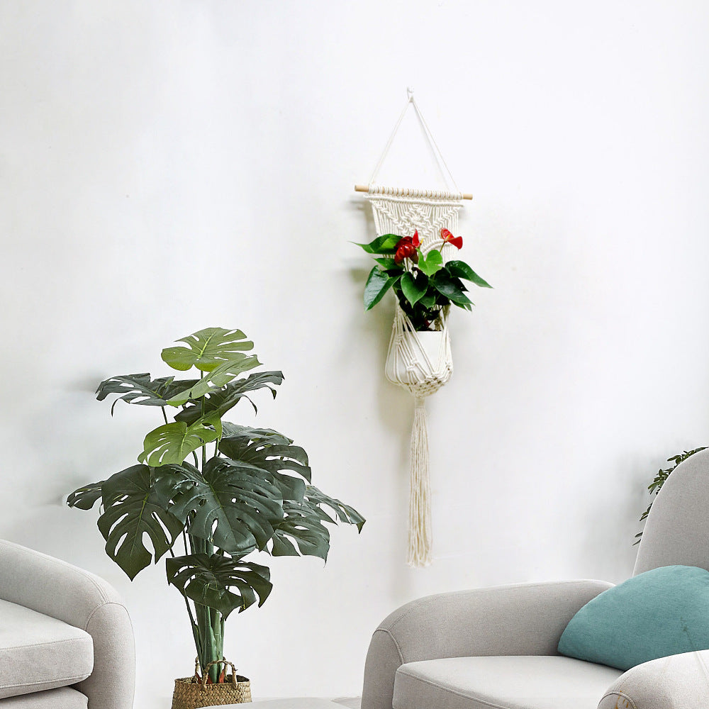 Dekorative Makramee-Wandbehang mit künstlerischem Design