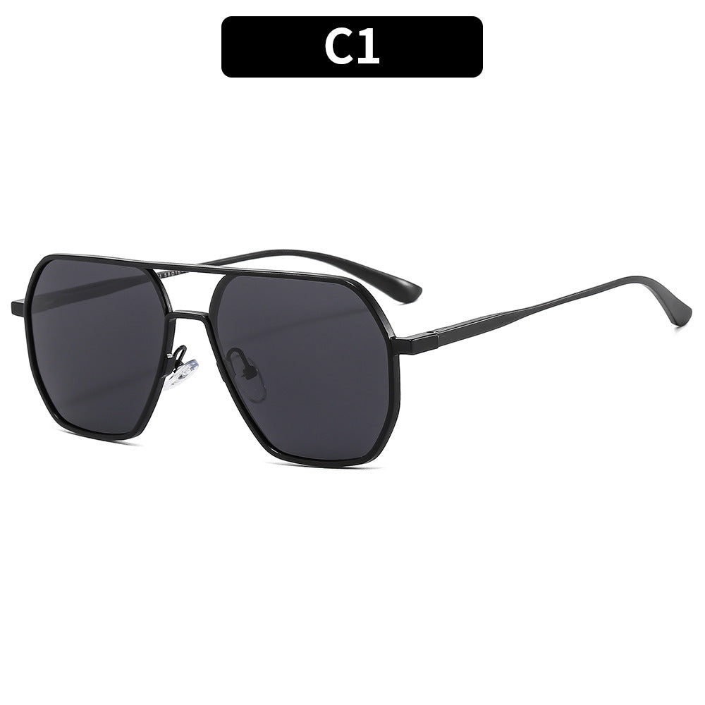 Sportliche Übergroße Sechseckige Sonnenbrille