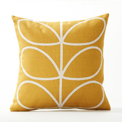 Quadratischer Zierkissenbezug im Retro-Scandi‑Stil mit zentralem Punktmotiv Brehn