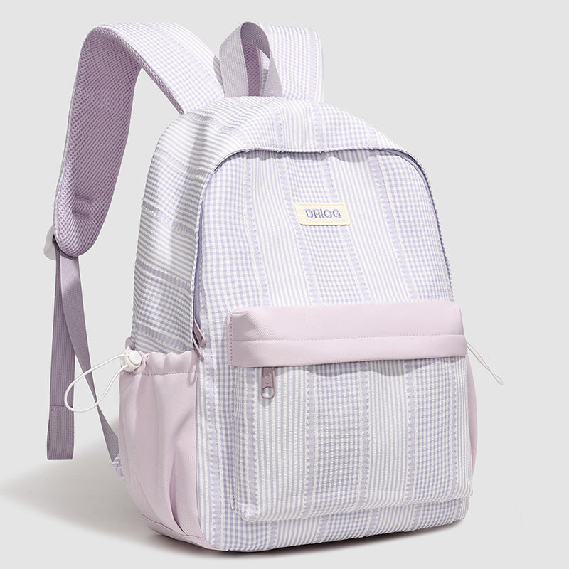 Geometrisch gemusterter Schulrucksack