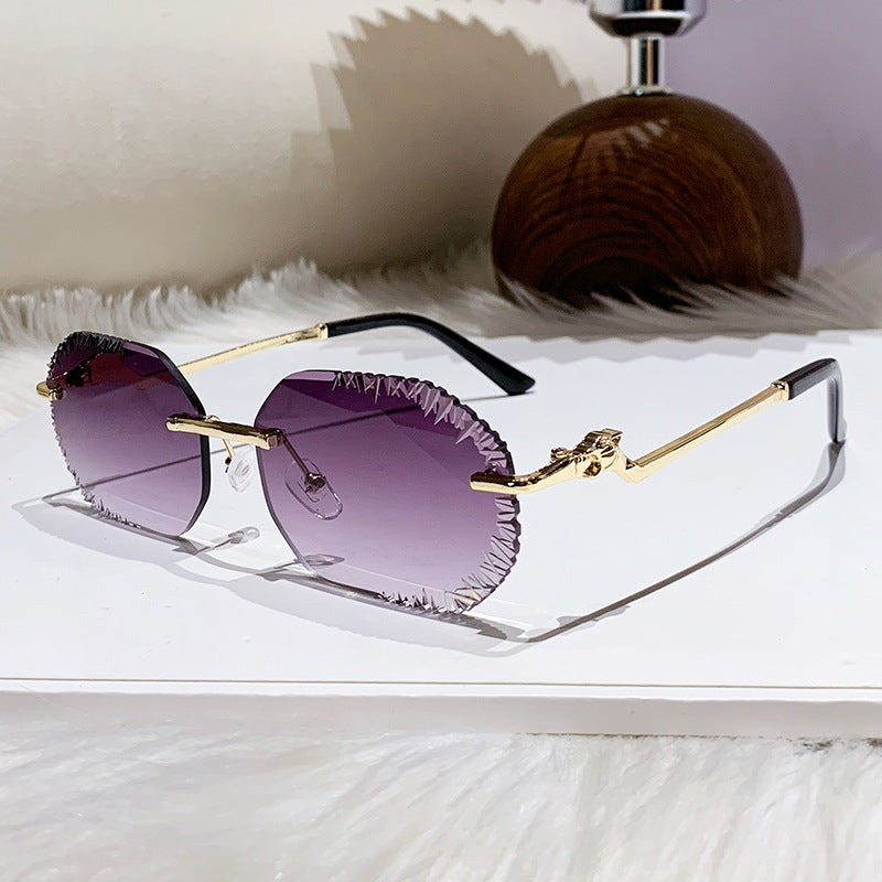 Damen extravagante Sonnenbrille mit blumenförmigem Design und hochwertigem UV-Schutz Brehn