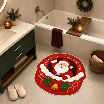 Weihnachtsmann-förmige Fußmatte für den Hauseingang