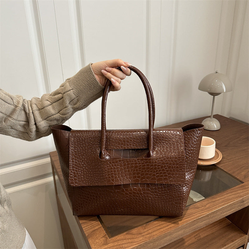 WoCrocodile Texturiert Strukturierte Handtasche Brehn