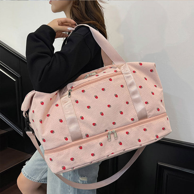 Multifunktionale Sport- und Reisetasche mit Blumenmuster Brehn
