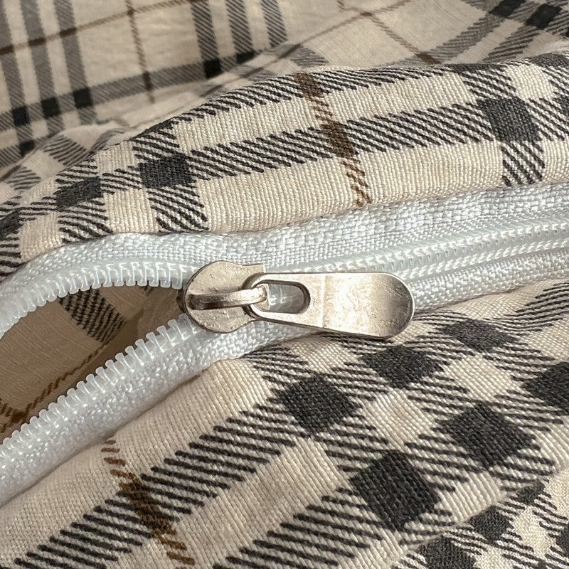 Premium Plaid Baumwoll Bettwäsche Set