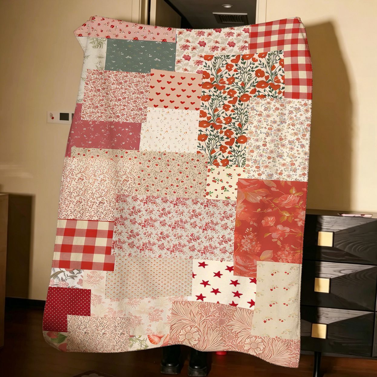Patchwork-Design-Wurfdecke