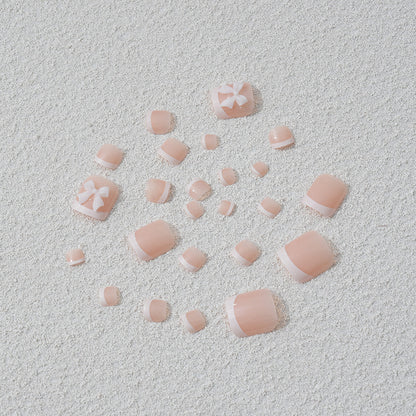 Kunstnagelset mit romantischen Schleifenmotiven Brehn