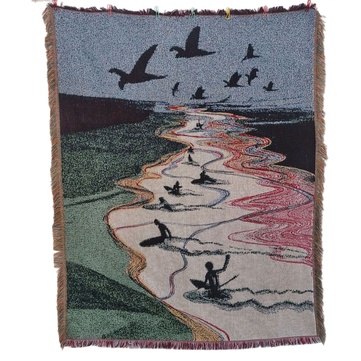 Künstlerische Surf-Szene Wandteppich Decke