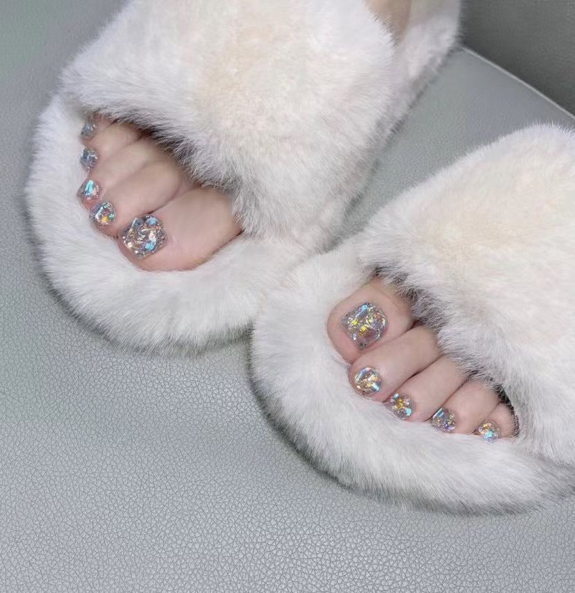 Rhinestone-beschichtete Flip-Flop-Sandalen Brehn