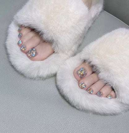 Rhinestone-beschichtete Flip-Flop-Sandalen Brehn
