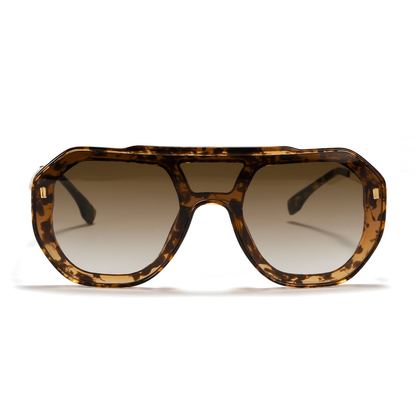 Damen oversized geometrische Sonnenbrille mit elegantem Rahmen Brehn