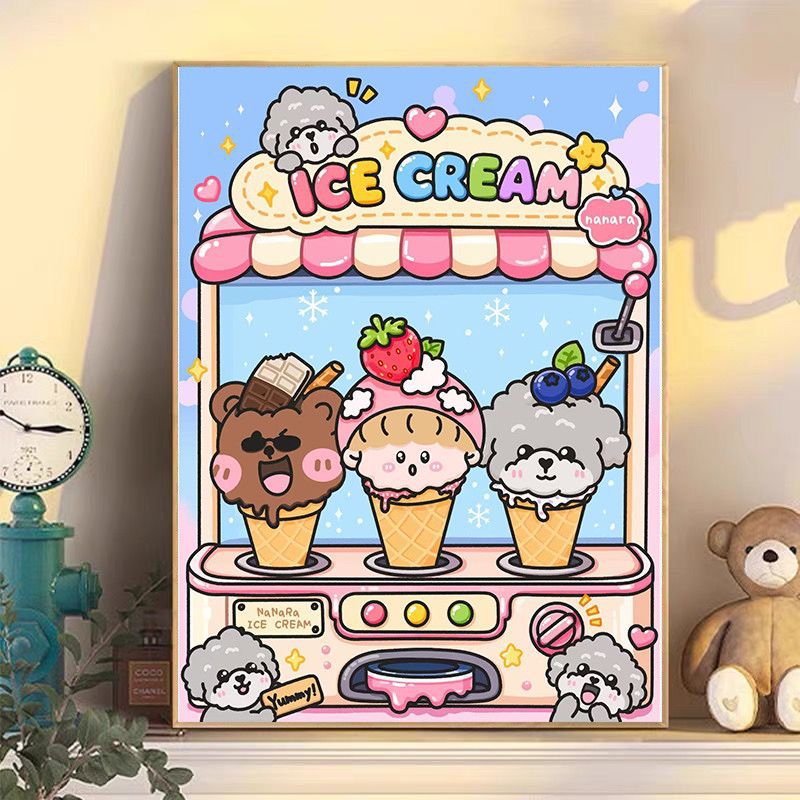Niedliche Eiscreme-Themen-Wandkunst Brehn