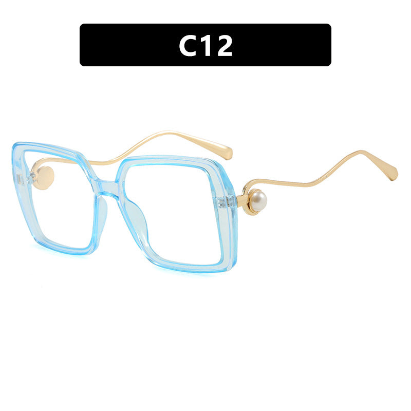 Damen modische quadratische Brille mit elegantem Metallrahmen und einzigartigen Akzenten Brehn