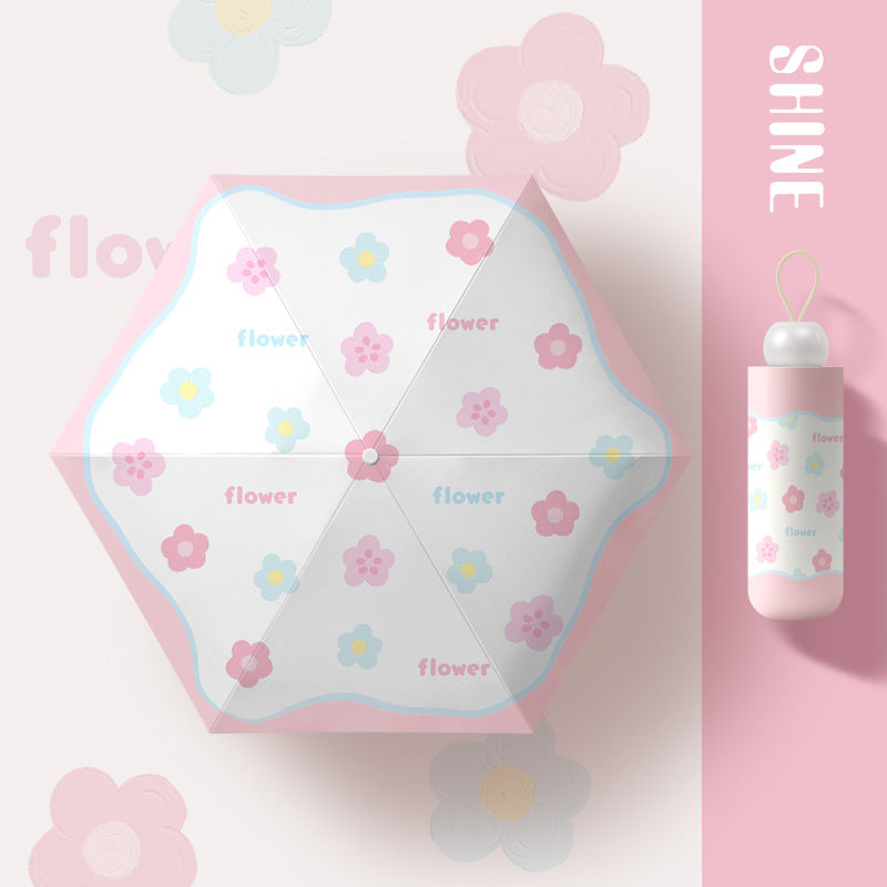 Damen Faltregenschirm mit verspieltem Blumendesign Brehn