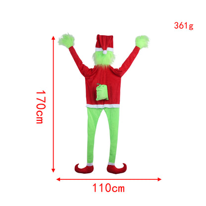 Lustiger Weihnachtsstrumpf mit Grinch-Motiv