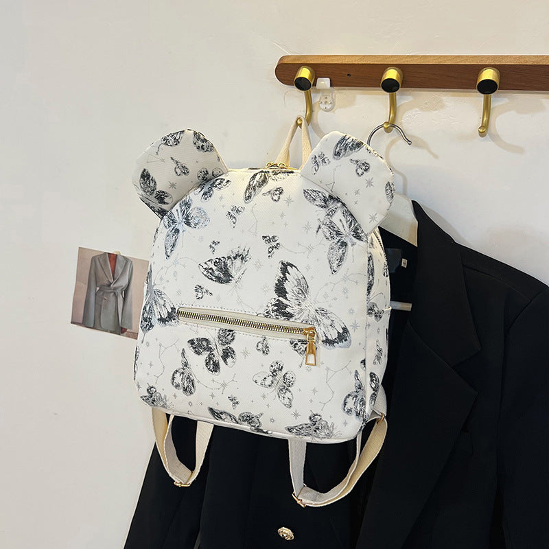 Süßer Schmetterlingsdruck Mini-Rucksack Brehn