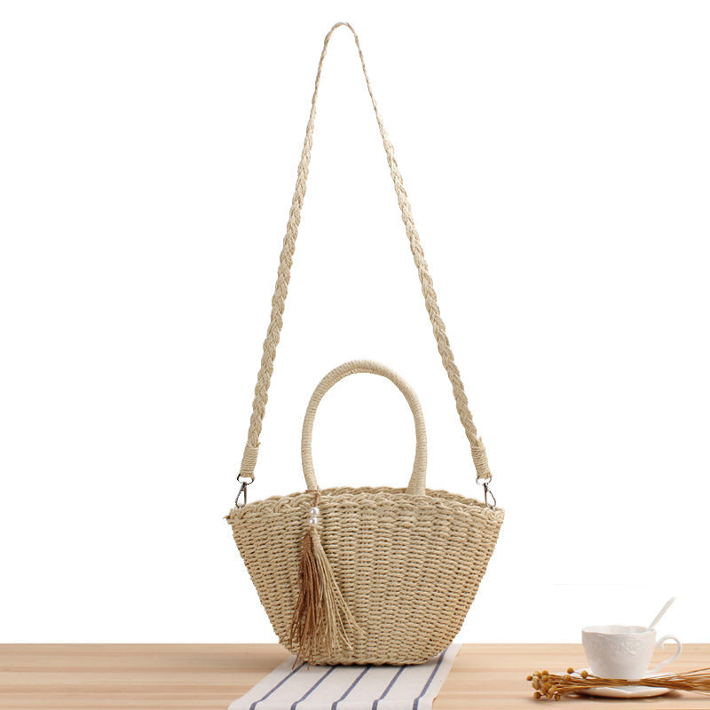 Modische Korbtasche mit Elegantem Quasten-Design Brehn