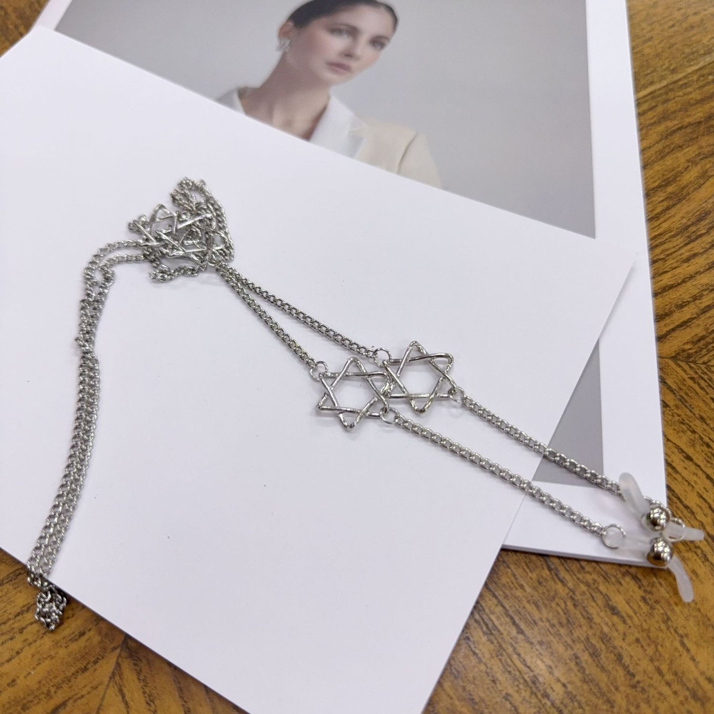 Dangle-Ketten-Halskette mit Stern-Akzenten Brehn