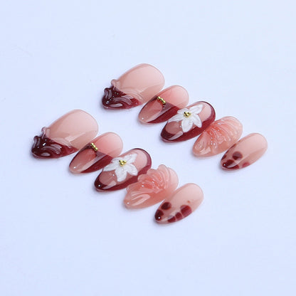 Dekoratives Floral Press-On Nagelkunst Set 1790738611