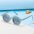 Damen trendige runde Sonnenbrille mit komfortablem Rahmen und UV-Schutz Brehn