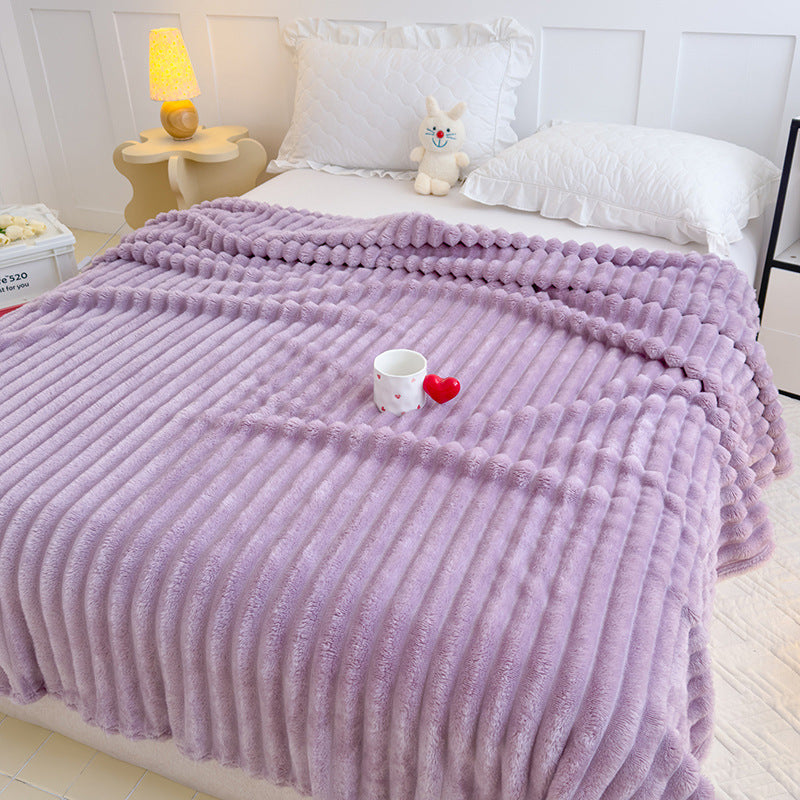 Damen Hochflor Kuscheldecke mit Wellenmuster Brehn