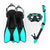 Premium Schnorchelset mit Ergonomischen Flossen und Klarer Tauchmaske Brehn