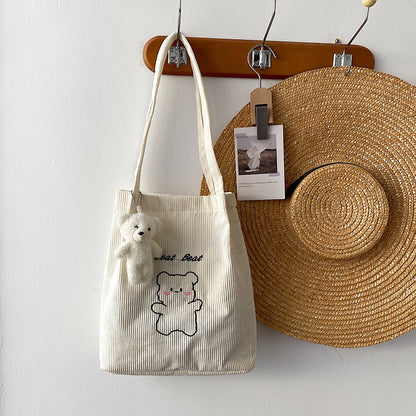 Süßer Cartoon Bär Canvas Tasche