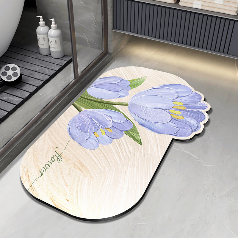 Floral Design Plush Badmatte Brehn