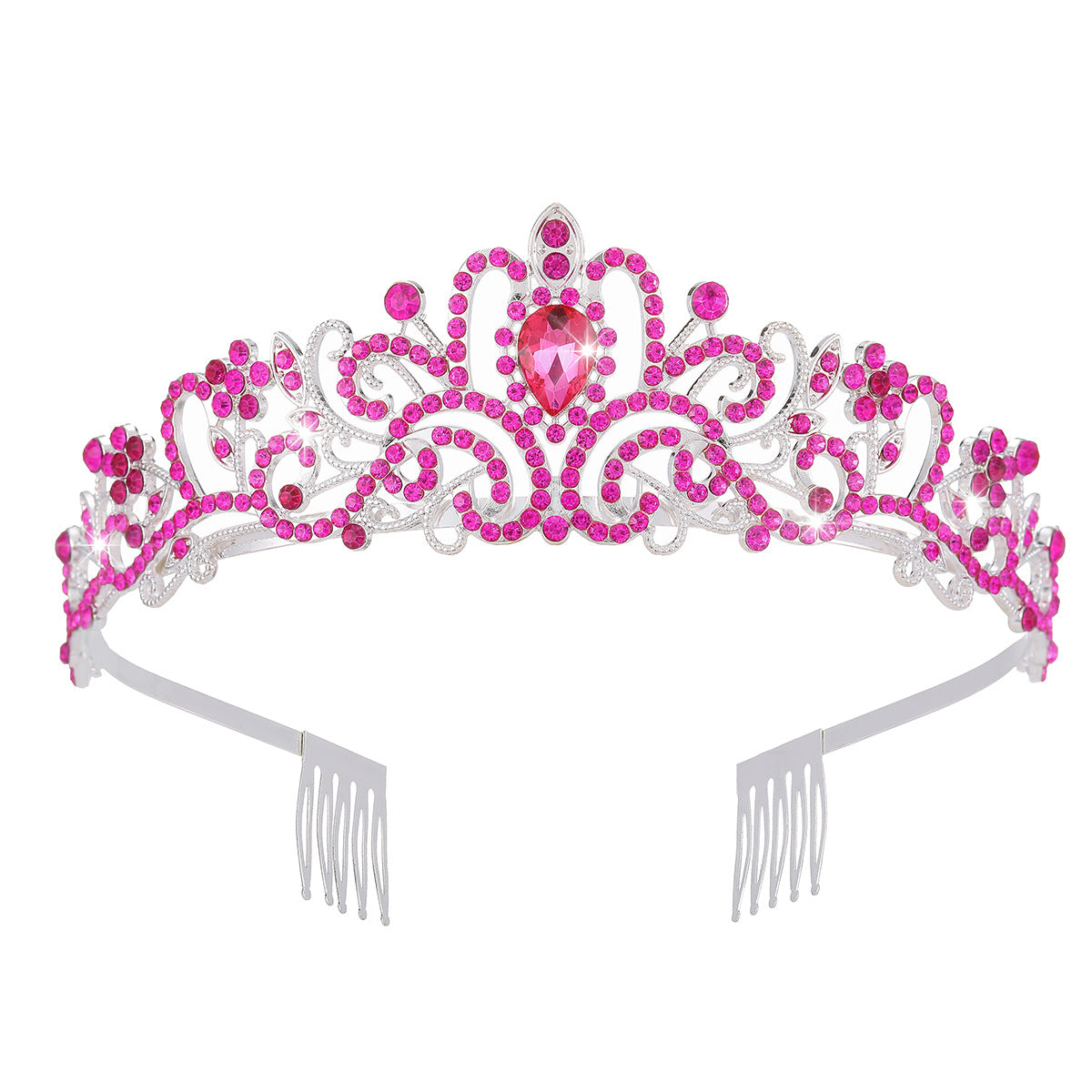 Damen Funkelnde Kristall-Tiara mit filigranem Design Brehn