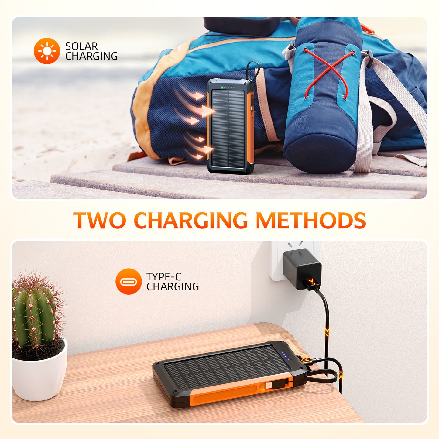 Solar Powerbank mit Hochgeschwindigkeitsladung Von Brehn