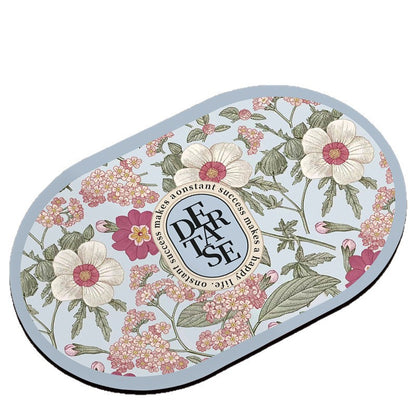 Oval Floral Badematte Brehn