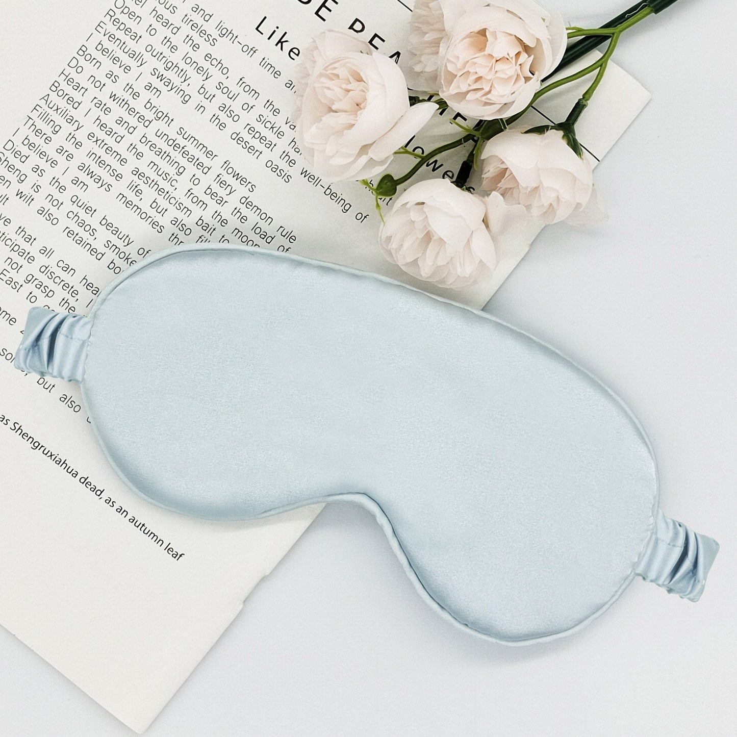Damen nan seidenweiche Schlafmaske mit extra Polsterung und elastischem Satinband Brehn