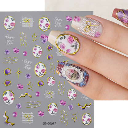 Kreatives Nagelkunst Sticker-Set