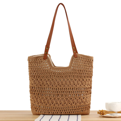 Makramee Handtasche mit Robustem Griff Brehn