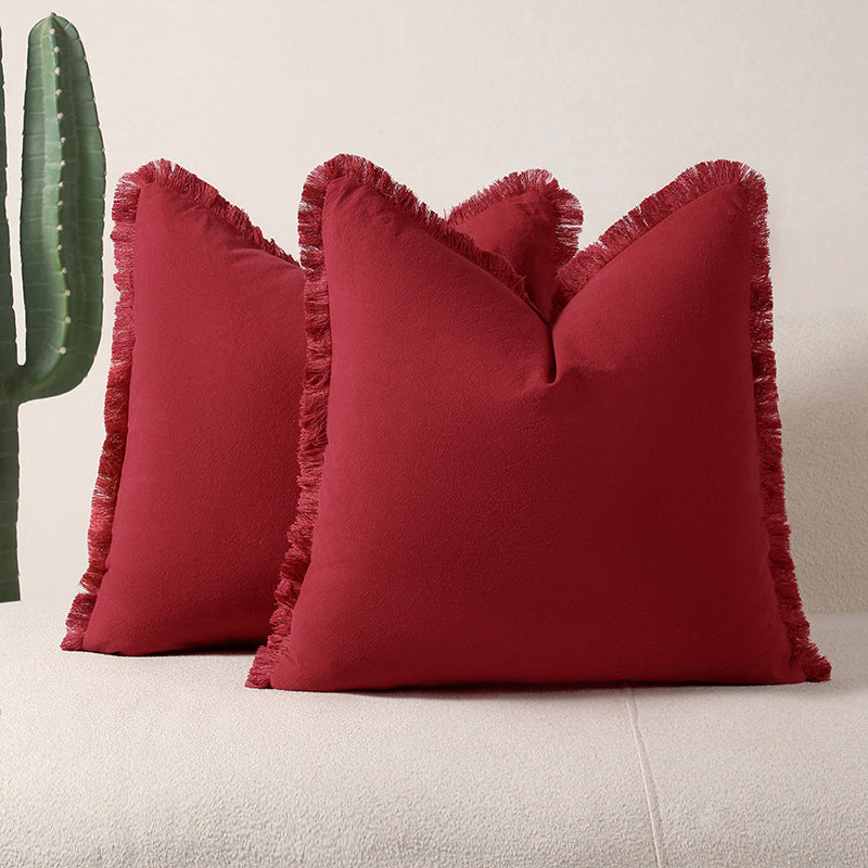 Fransende dekorative Wurfpillows
