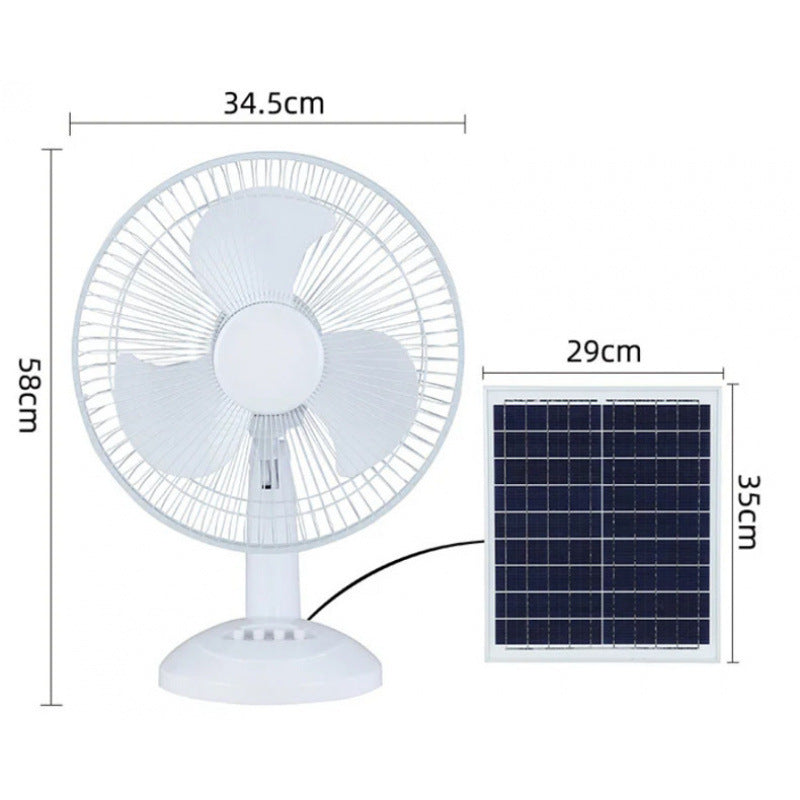 Unisex Solarbetrieben Standventilator mit verstellbarem Neigungswinkel und effizienten Lüfterblättern Brehn