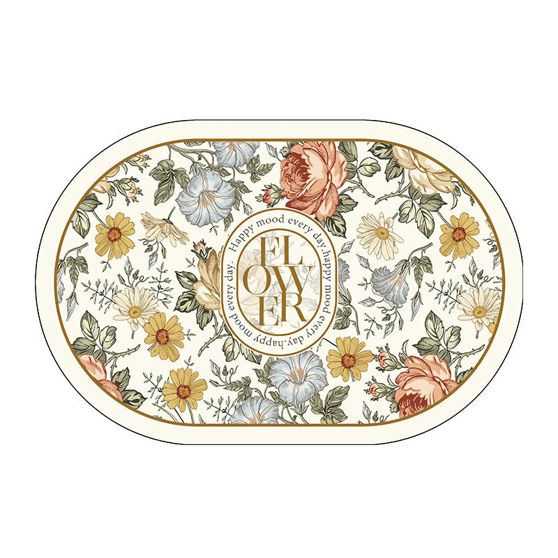 Blumenmuster Dekorativer Bodenmatte