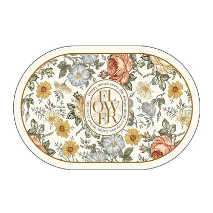 Blumenmuster Dekorativer Bodenmatte