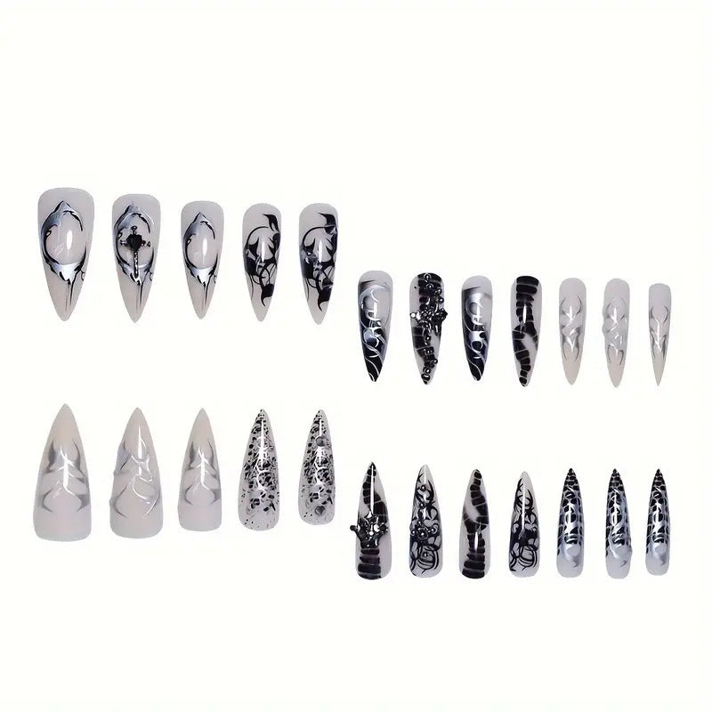 Künstlerische Stiletto-Nagelverstärkungen Brehn