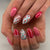 Künstlerisches Floral gemustertes Press-On Nail Art Set Brehn