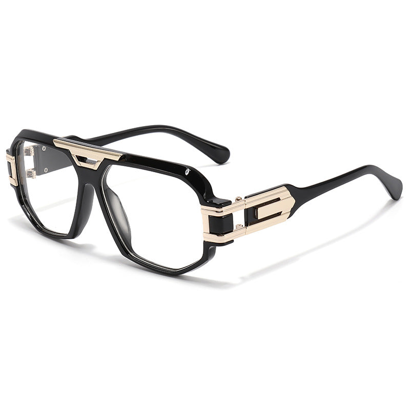 Statement Quadratrahmen Sonnenbrille mit dekorativen goldenen Akzenten Brehn