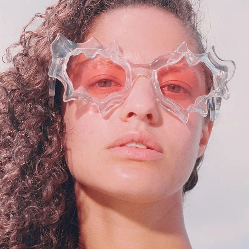 Damen außergewöhnliche Fashion-Sonnenbrille im kreativen Design Brehn