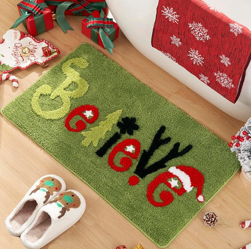 Festlicher Badteppich im Santa-Thema