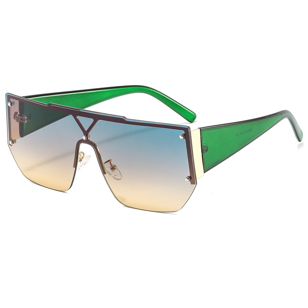 Damen modische Oversize-Sonnenbrille mit einzigartigem geometrischen Rahmen Brehn