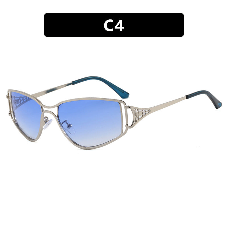 Damen exklusive Cat-Eye Sonnenbrille mit eleganten Verzierungen Brehn
