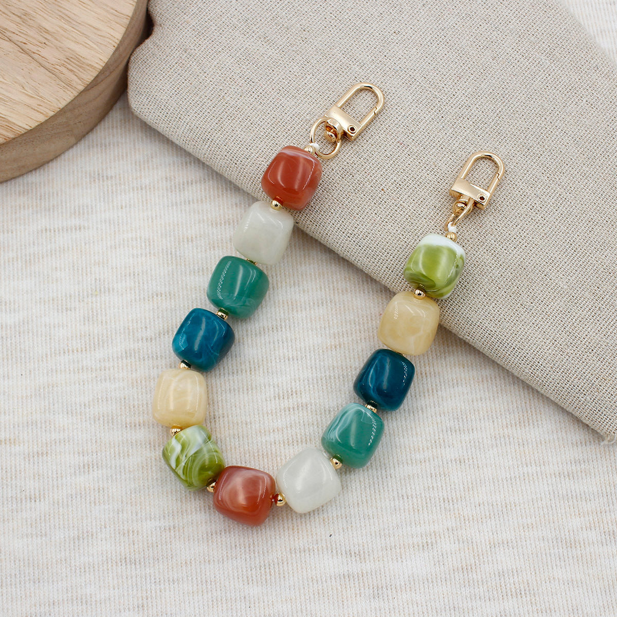 Chunky Beaded Brillen Kette Brehn