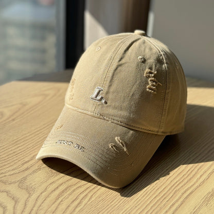 Damen Distressed Baumwoll-Baseballmütze Brehn