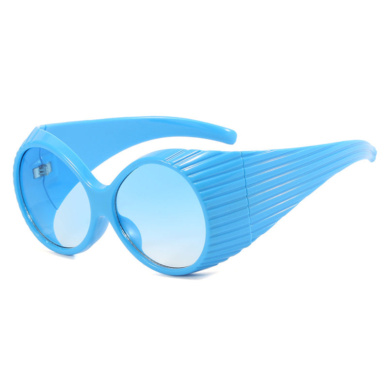 Damen extravagante Sonnenbrille mit geschwungenem Rahmen Brehn